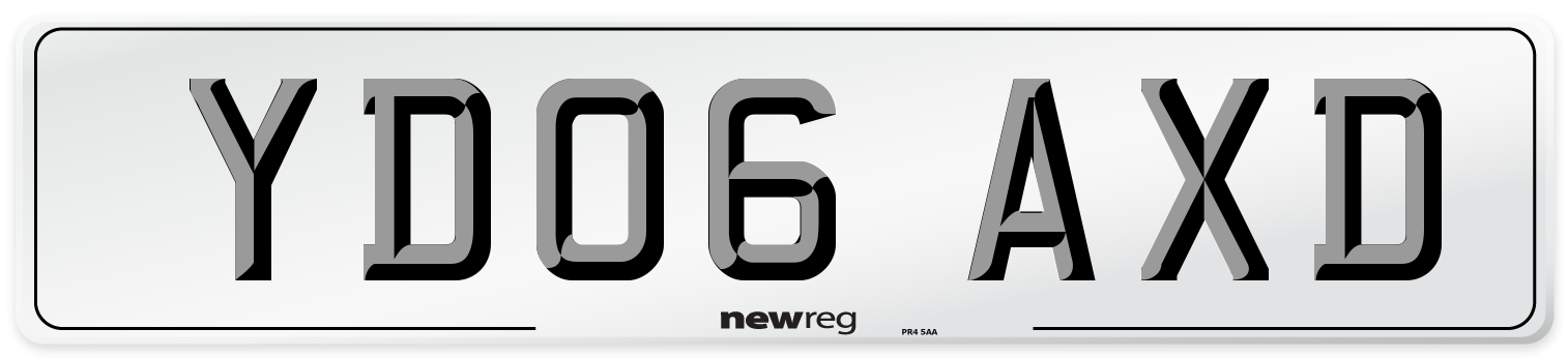 YD06 AXD Number Plate from New Reg